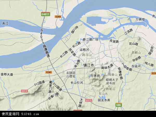 中国江苏省镇江市润州区工业园区管委会地图(卫星地图)图片