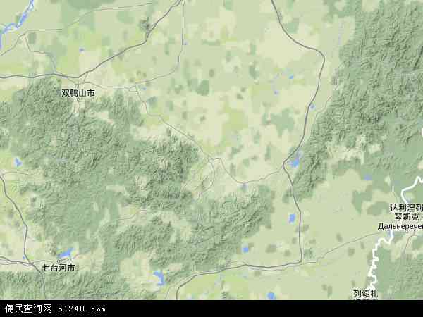 双鸭山市宝清县双鸭山林业局七一林场地图(卫星地图)图片