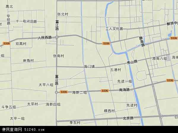 江苏省南通市海门市海门工业园区管理会地图(地图)