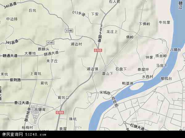 江西省赣州市章贡区湖边镇(赣州济技术开发区)地图(地图)