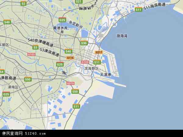 天津滨海新区高新技术产业开发区地形地图图片