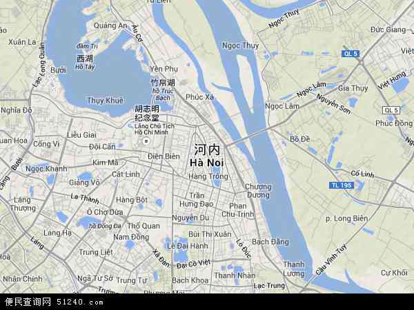 越南河内地图(卫星地图)图片
