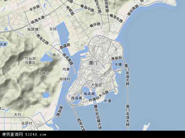 中国澳门地图(卫星地图)