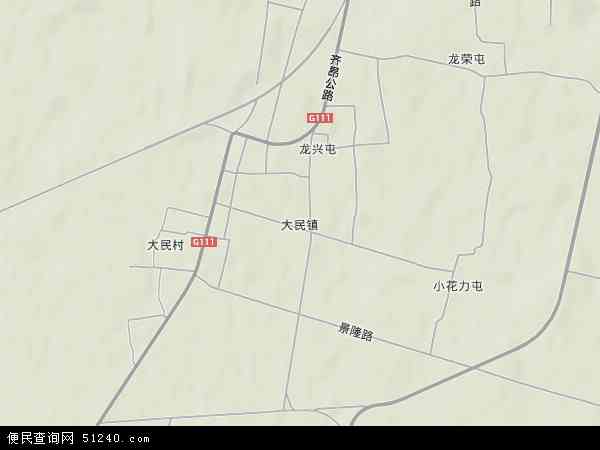中国黑龙江省齐齐哈尔市龙沙区大民地图(卫星地图)图片