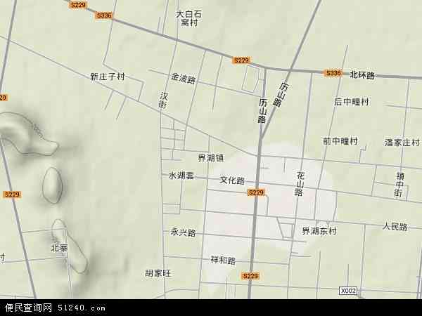 山东省临沂市沂南县界湖地图(地图)