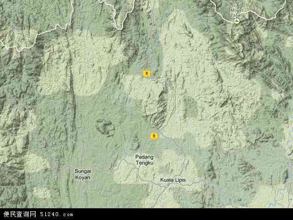 马来西亚彭亨立卑地图(卫星地图)图片