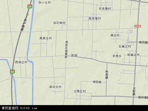 山东省临沂市罗庄区罗西地图(地图)