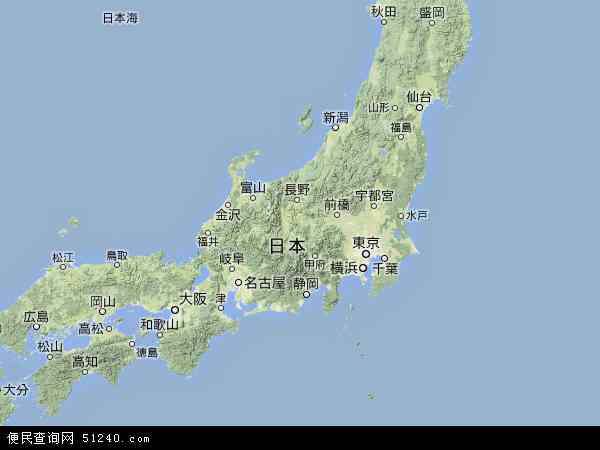 日本地图(卫星地图)