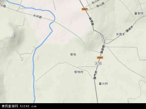 中国黑龙江省双鸭山市尖山区窑地地图(卫星地图)图片