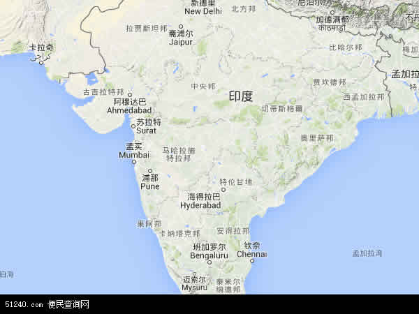 印度地图(卫星地图)