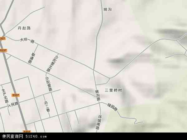 中国湖北省十堰市丹江口市大坝路地图(卫星地图)图片