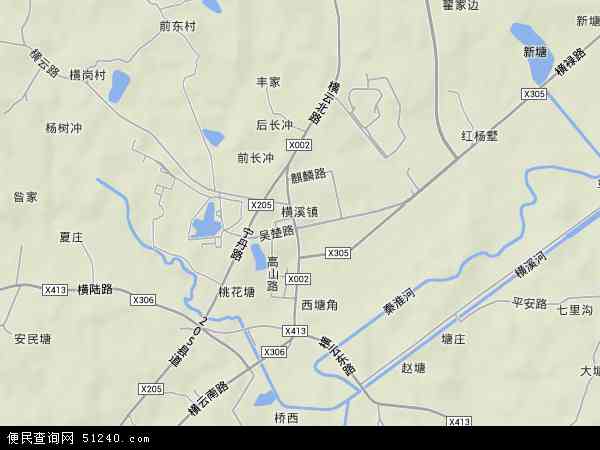 中国江苏省南京市江宁区横溪地图(卫星地图)