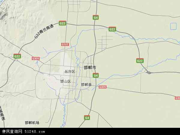 河北省邯郸市地图(地图)