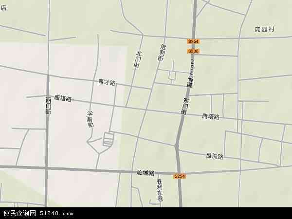 中国山东省菏泽市郓城县唐塔地图(卫星地图)图片