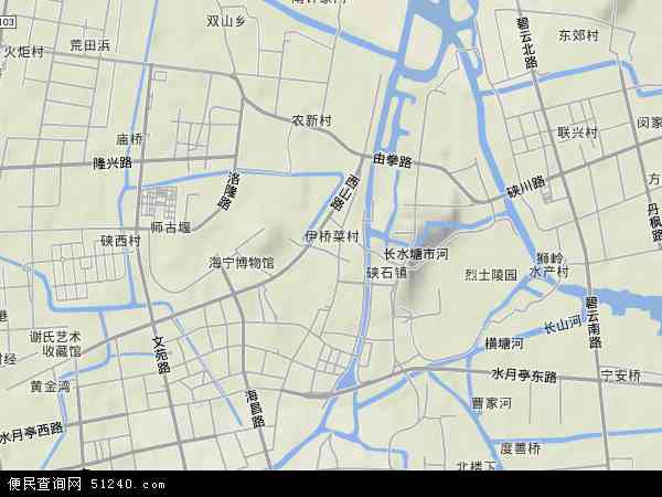 中国浙江省嘉兴市海宁市硖石地图(卫星地图)图片