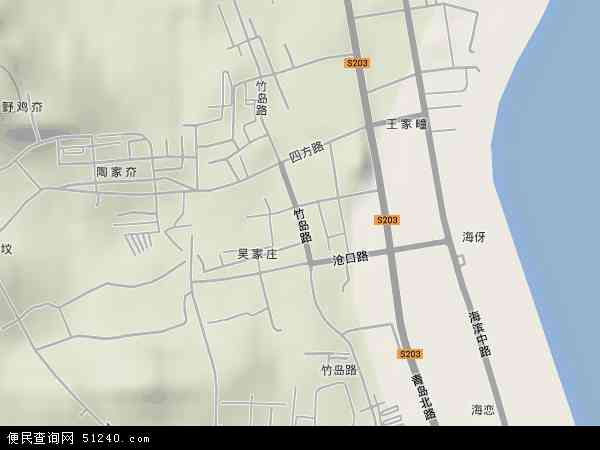 中国山东省威海市环翠区竹岛地图(卫星地图)图片