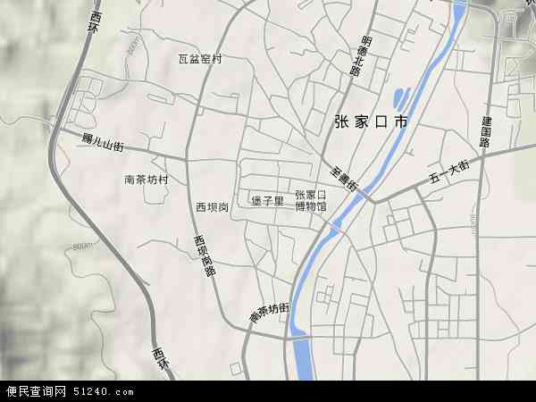 中国河北省张家口市桥西区堡子里地图(卫星地图)图片