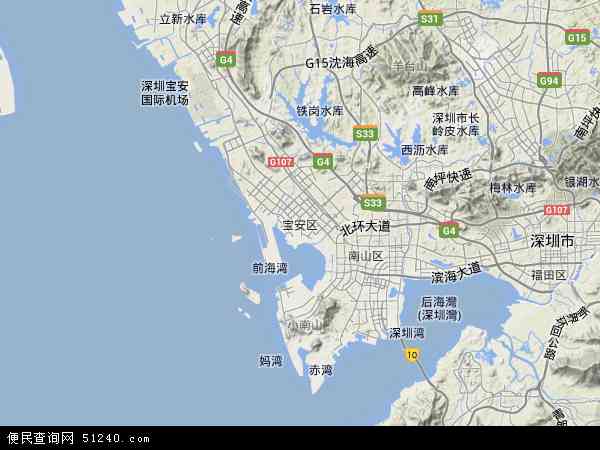 广东省深圳市 宝安 区 地图 ( 地图 )
