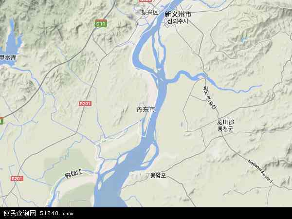 丹东市高清卫星地图 丹东市2016年卫星地图 中国辽宁省丹东市地图图片
