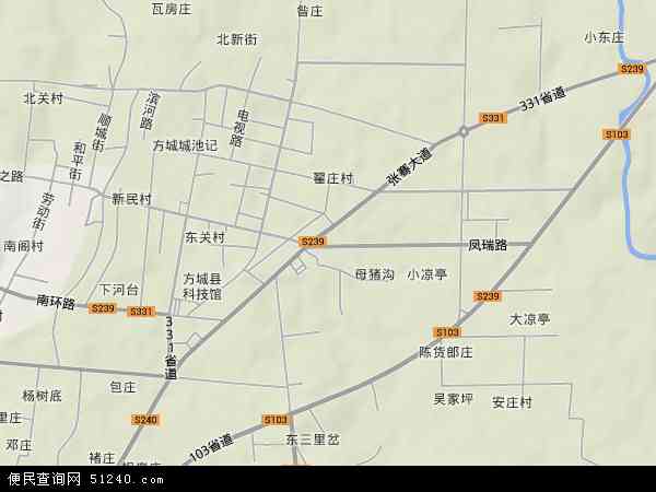 中国河南省南阳市方城县凤瑞地图(卫星地图)图片