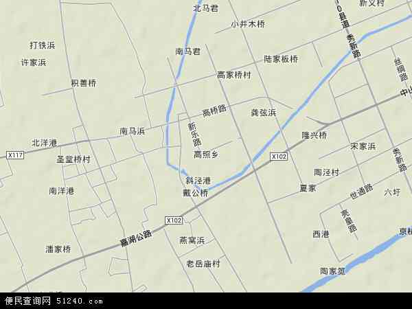 中国浙江省嘉兴市秀洲区高照地图(卫星地图)图片