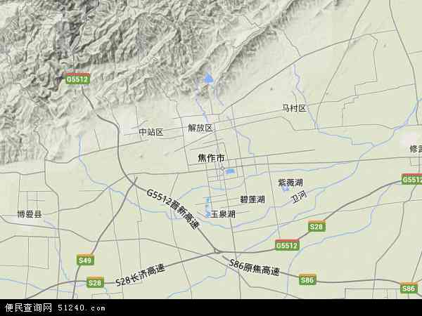 河南省焦作市地图(地图)