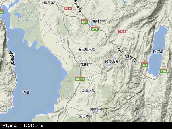 云南省昆明市地图(地图)