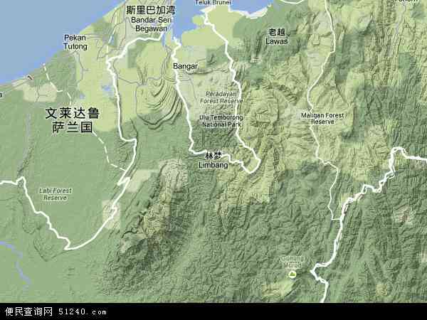 马来西亚沙捞越林梦地图(卫星地图)图片