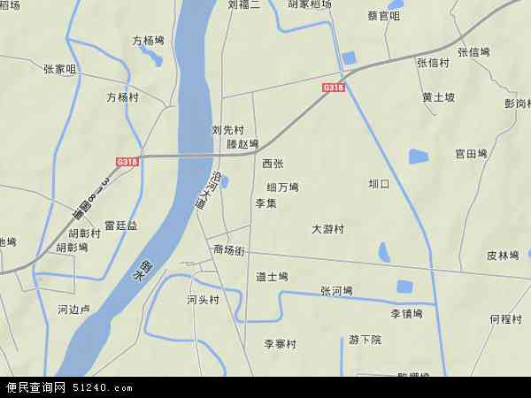 湖北省武汉市新洲区李集地图(地图)