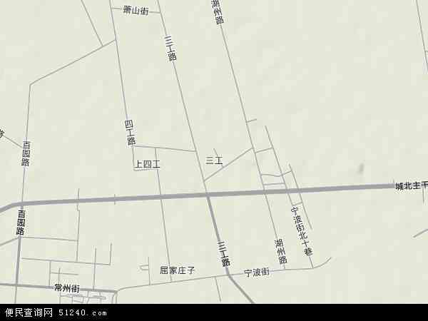 中国新疆维吾尔自治区乌鲁木齐市新市区三工地图(卫星地图)图片