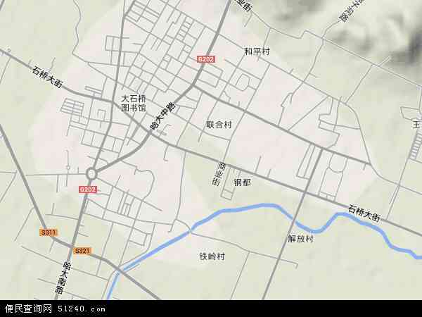 中国辽宁省营口市大石桥市石桥地图(卫星地图)图片