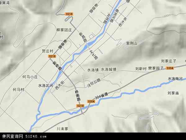 中国甘肃省平凉市庄浪县水洛地图(卫星地图)图片