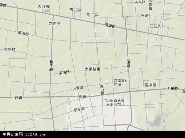 中国山东省临沂市莒南县十字路地图(卫星地图)图片