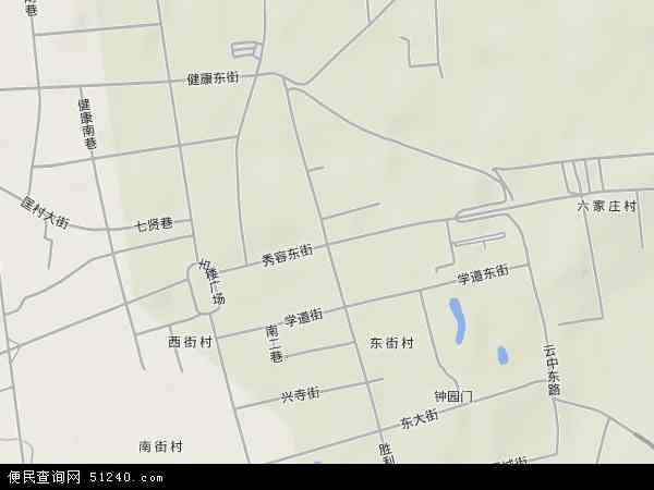 山西省忻州市忻府区秀容地图(地图)