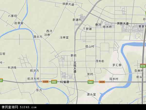 中国浙江省台州市黄岩区新前地图(卫星地图)图片