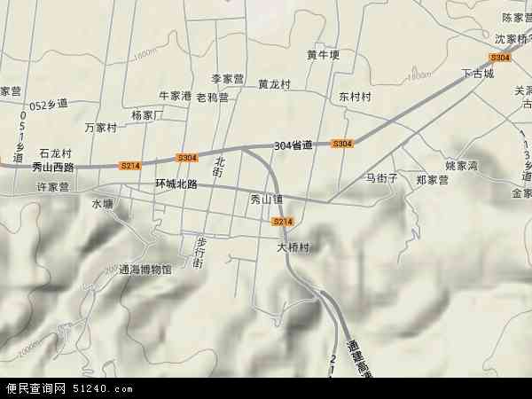 中国云南省玉溪市通海县秀山地图(卫星地图)图片