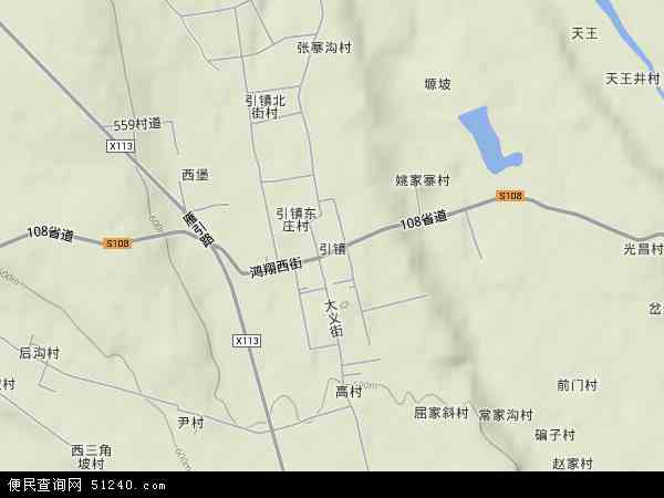中国陕西省西安市长安区引镇地图(卫星地图)