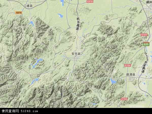 安吉县地图 - 安吉县卫星地图图片