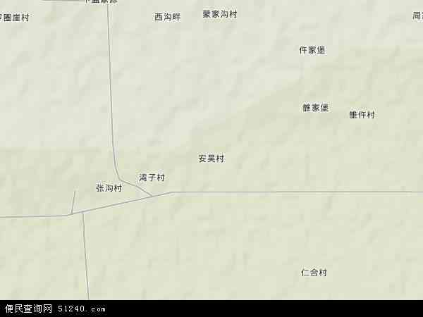 中国陕西省咸阳市泾阳县安吴镇地图(卫星地图)图片