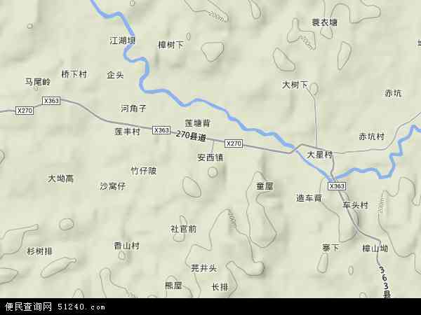 江西省赣州市信丰县安西镇地图(地图)