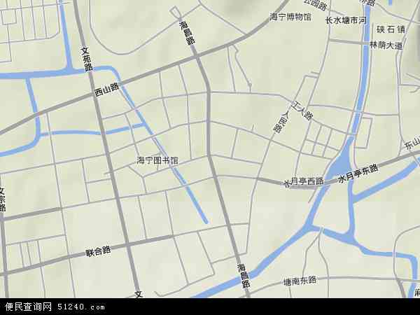 中国浙江省嘉兴市海宁市海昌地图(卫星地图)图片