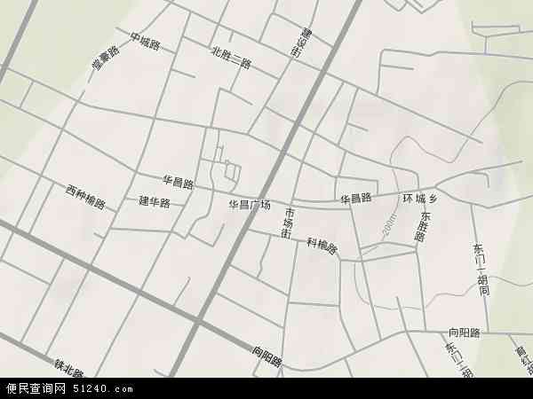 中国吉林省长春市榆树市华昌地图(卫星地图)图片