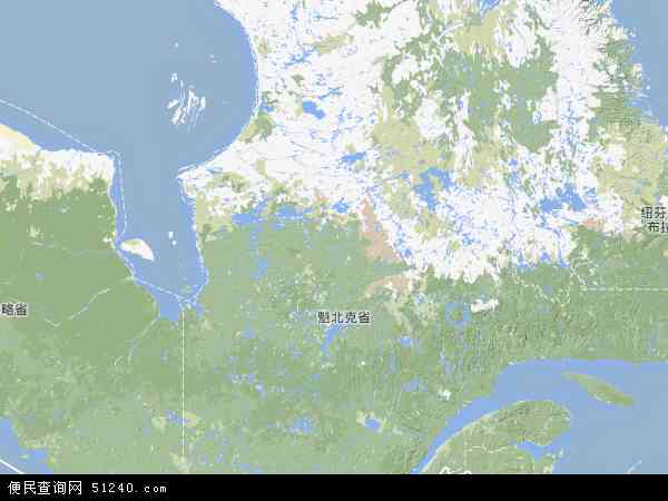 加拿大魁北克地图(卫星地图)