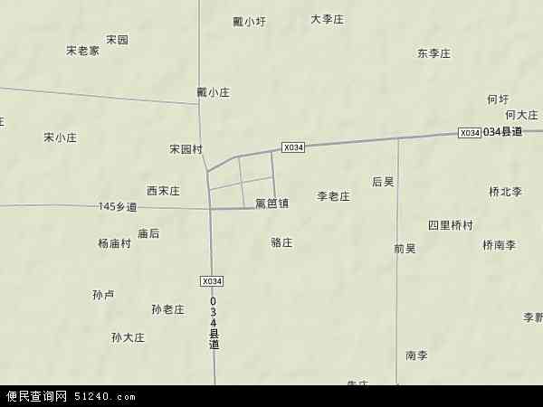 中国安徽省亳州市蒙城县篱笆镇地图(卫星地图)图片
