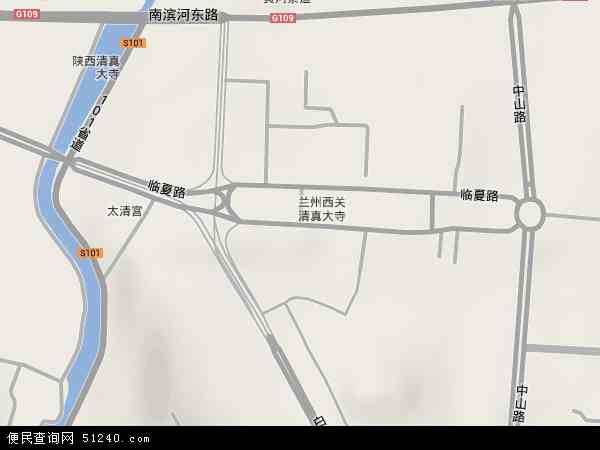 甘肃省兰州市城关区临夏路地图(地图)