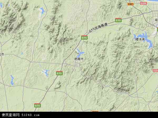 中国山东省烟台市栖霞市地图(卫星地图)图片