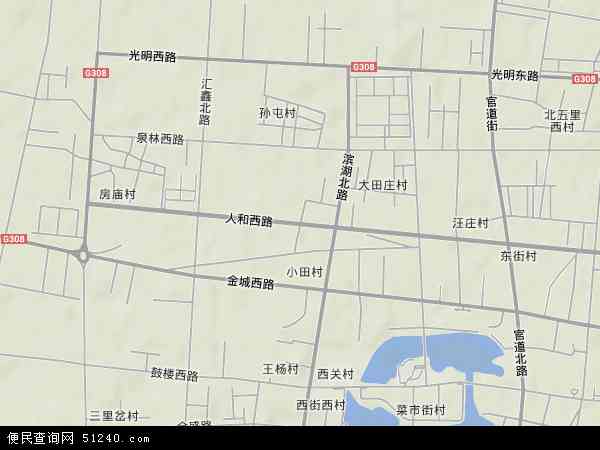 中国山东省聊城市高唐县人和地图(卫星地图)图片