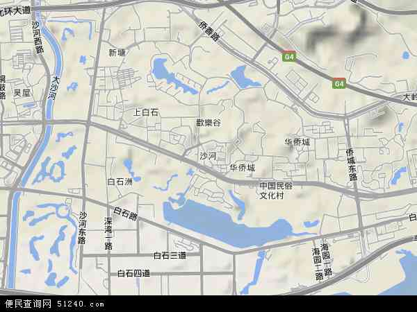 中国广东省深圳市南山区沙河地图(卫星地图)