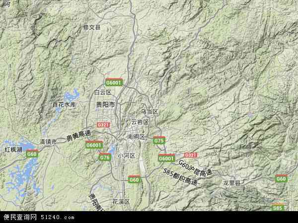 贵州省贵阳市乌当区地图(地图)