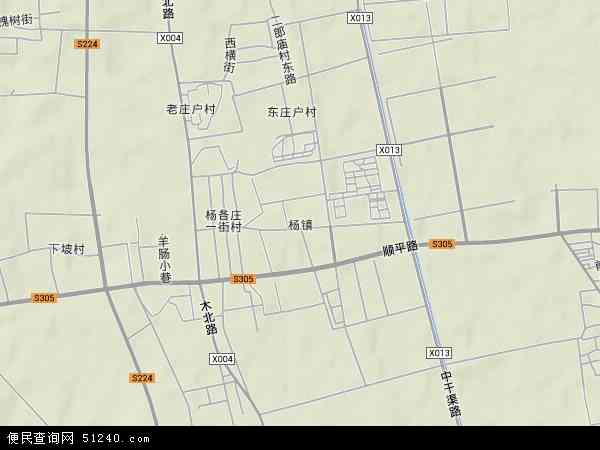 中国北京市顺义区杨镇地图(卫星地图)图片
